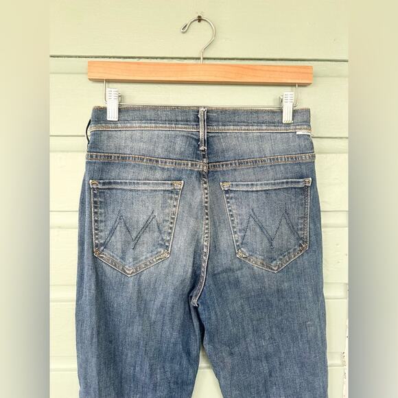 Mother insider crop step fray jeans in not rough enough kick flare HR summer 28 - Picture 7 of 16